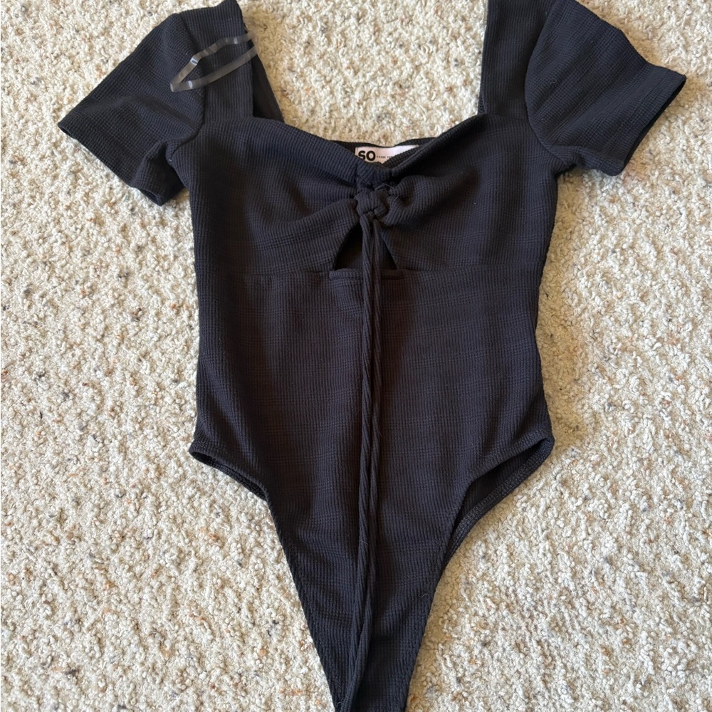 SO Black One Piece Bodysuit